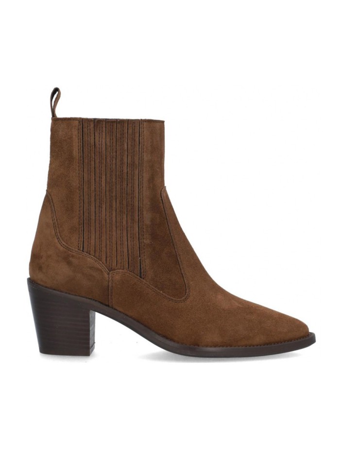BOTINES COWBOY DE TACÓN MUJER ALPE 2581-1134 CASTAÑO