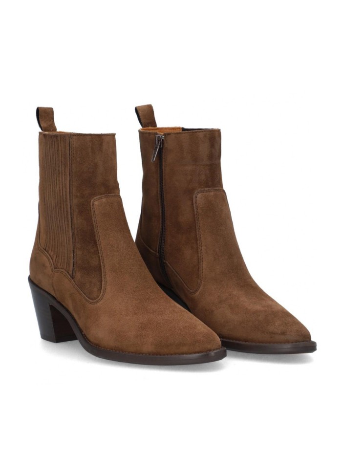 BOTINES COWBOY DE TACÓN MUJER ALPE 2581-1134 CASTAÑO