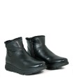 BOTINES DE PIEL PARA MUJER CON CREMALLERA APLAUSO 24681 NEGRO