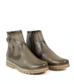 BOTINES DE PIEL PARA MUJER CON CREMALLERA APLAUSO 222061 TAUPE