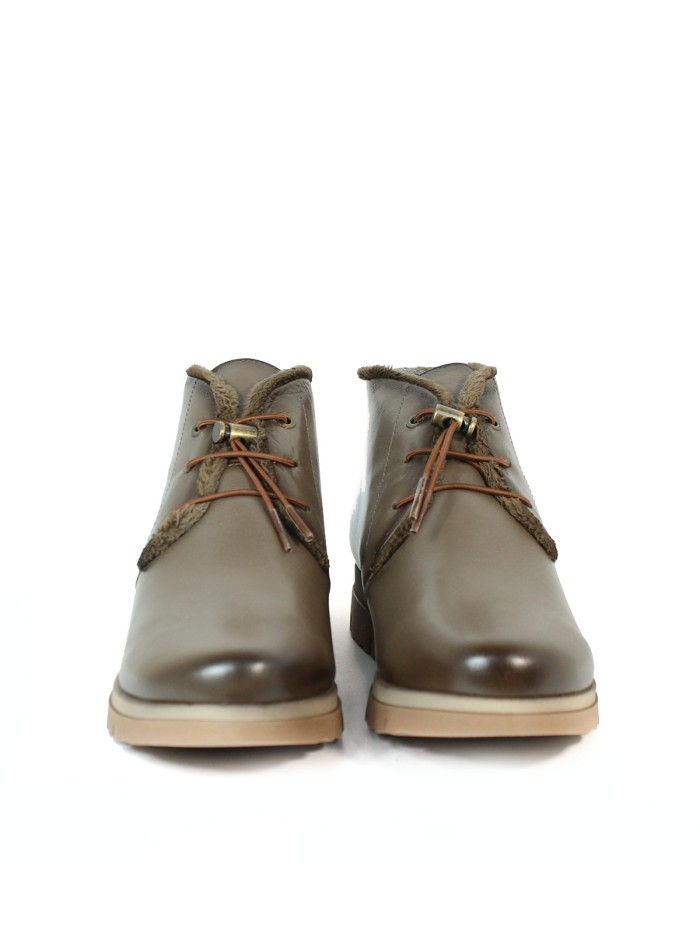 BOTINES DE PIEL CON FORRO DE PELO APLAUSO 22239 NEGRO