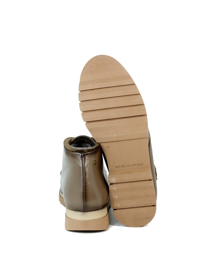 BOTINES DE PIEL CON FORRO DE PELO APLAUSO 22239 NEGRO