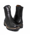 BOTINES DE PIEL PARA MUJER CON CREMALLERA CENTRAL APLAUSO 23844 NEGRO