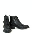 BOTINES DE PIEL CON HEBILLAS DE MUJER APLAUSO SIERRA 36006 NEGRO