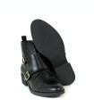 BOTINES DE PIEL CON HEBILLAS DE MUJER APLAUSO SIERRA 36006 NEGRO