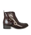 BOTINES DE PIEL CON HEBILLAS DE MUJER APLAUSO SIERRA 36006 MARRÓN