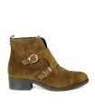 BOTINES DE SERRAJE CON HEBILLAS DE MUJER APLAUSO TEKA 36006 CAMEL