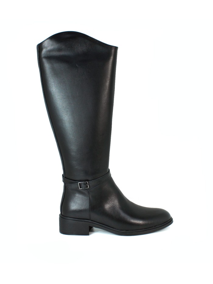 BOTA DE MONTAR CAÑA ALTA NEGRA DE PIEL APLAUSO 02