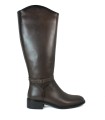 BOTA DE MONTAR DE CAÑA ALTA MARRÓN EN PIEL APLAUSO 02