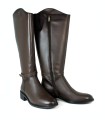 BOTA DE MONTAR DE CAÑA ALTA MARRÓN EN PIEL APLAUSO 02