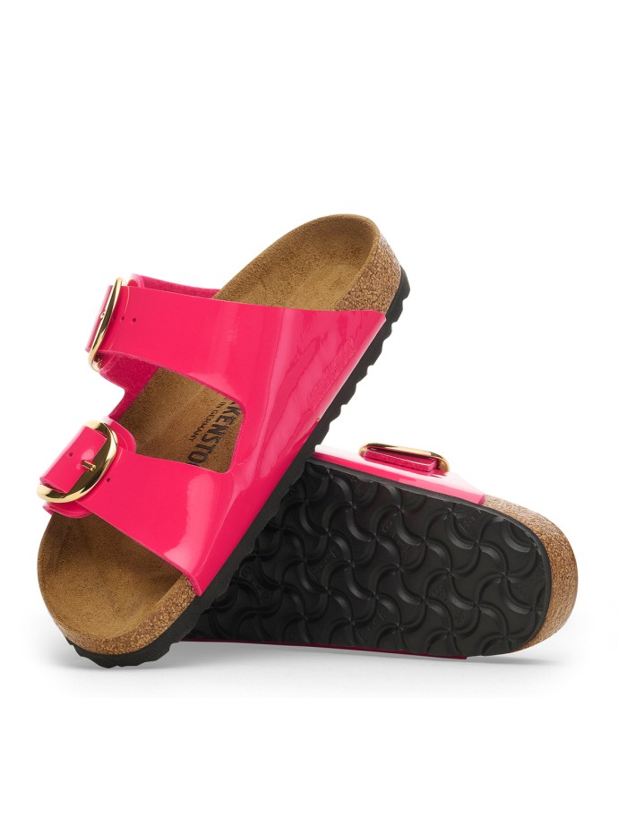 SANDALIAS DE MUJER BIRKENSTOCK ARIZONA FUXIA Big Buckle Birko-Flor esmaltado