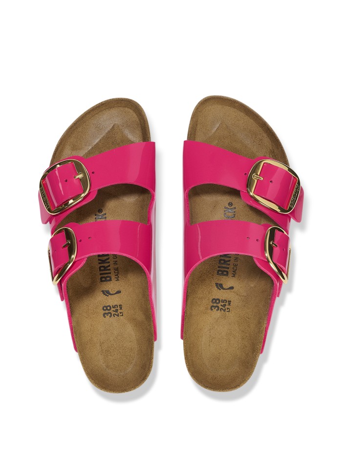 SANDALIAS DE MUJER BIRKENSTOCK ARIZONA FUXIA Big Buckle Birko-Flor esmaltado
