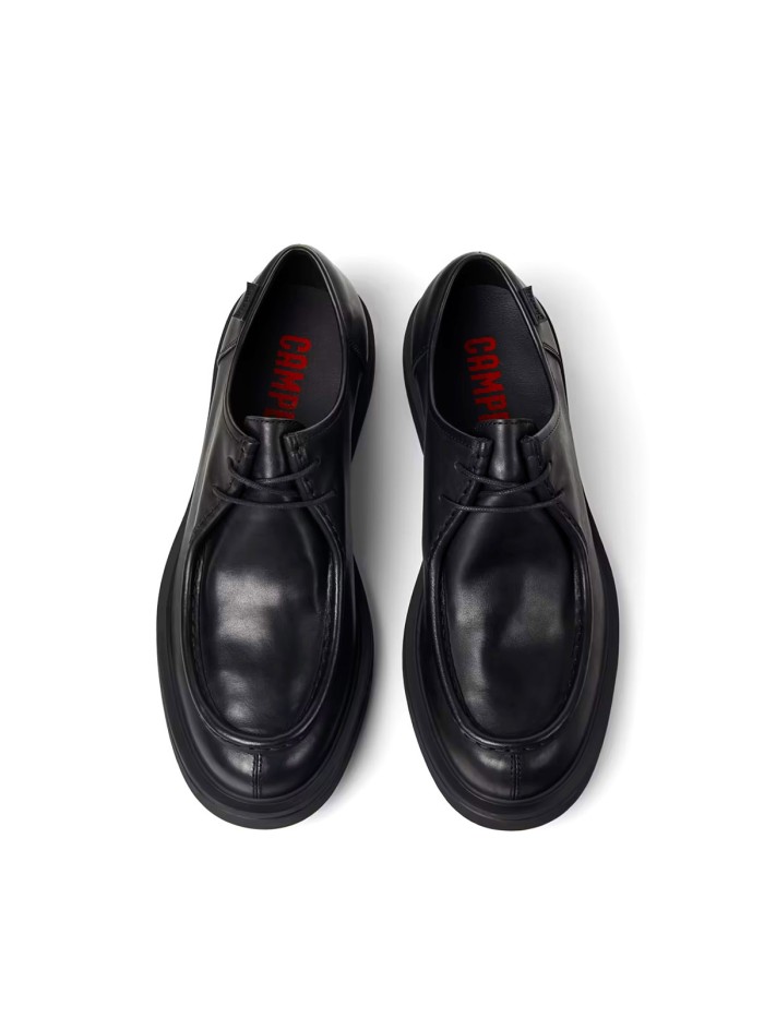 ZAPATOS WALLABE NEGROS DE PIEL CAMPER NORMAN K-100999-001
