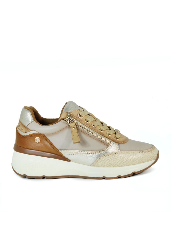 ZAPATILLAS CASUAL DE PIEL PARA MUJER BEIGE CARMELA 16182506