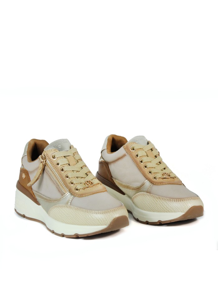 ZAPATILLAS CASUAL DE PIEL PARA MUJER BEIGE CARMELA 16182506
