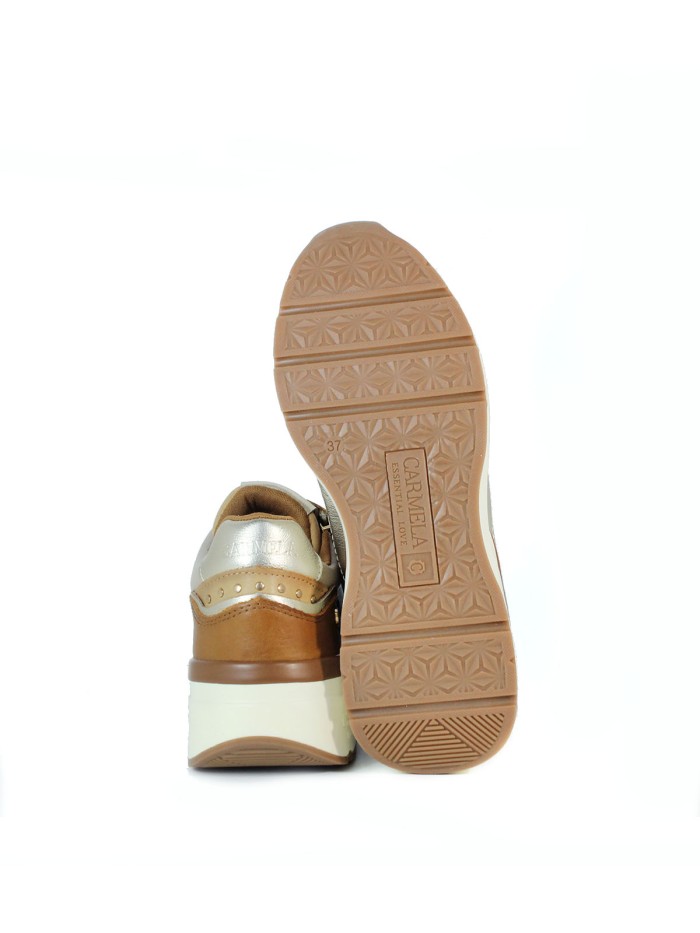 ZAPATILLAS CASUAL DE PIEL PARA MUJER BEIGE CARMELA 16182506