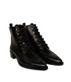 BOTÍN DE CORDONES EN PIEL NEGRO DANSI AJAX 6925