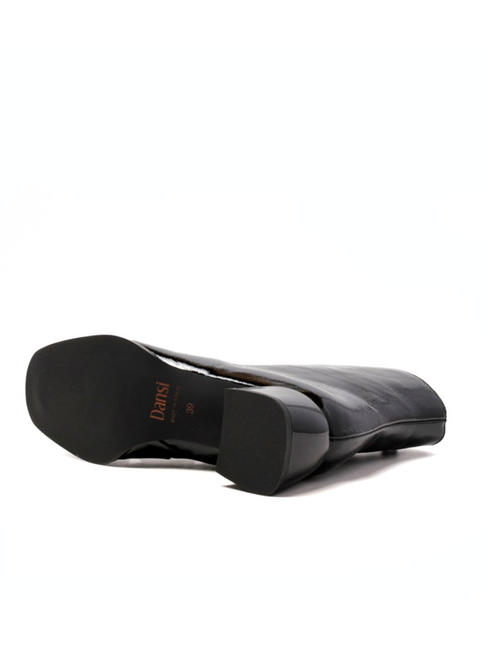 BOTÍN NEGRO DE CHAROL CON CORDONES DANSI CHIARA 7021