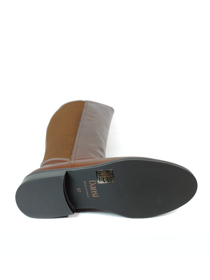 BOTA DE CAÑA ALTA EN PIEL CUERO DANSI MEREDIT 6872