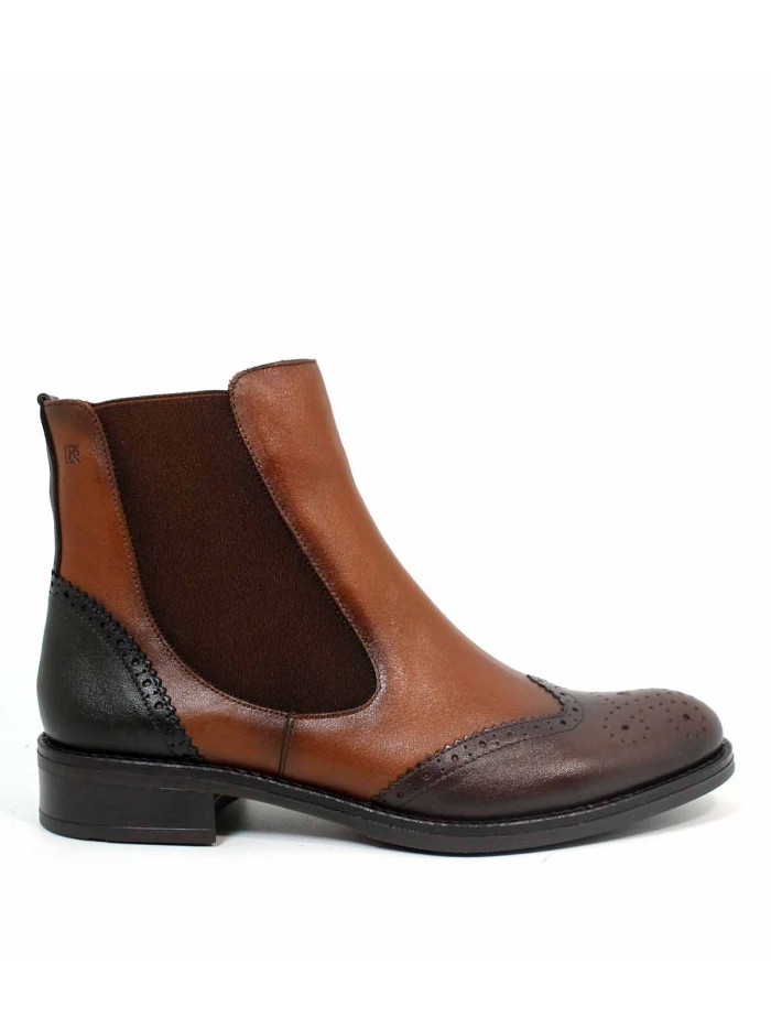 BOTÍN COMBINADO ESTILO CHELSEA DORKING TIERRA CUERO