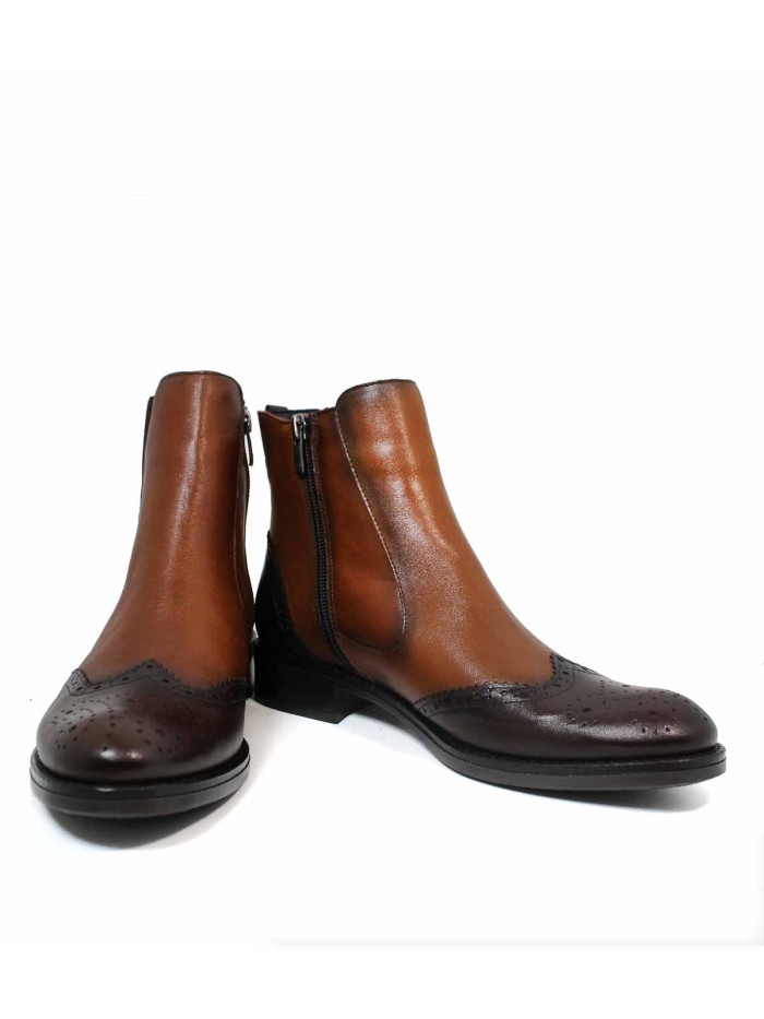BOTÍN COMBINADO ESTILO CHELSEA DORKING TIERRA CUERO