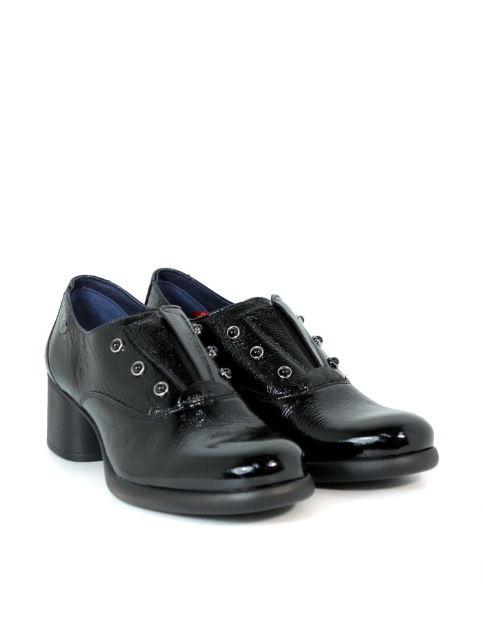 ZAPATOS NEGROS DE TACÓN EN CHAROL DORKING MACY D-9376