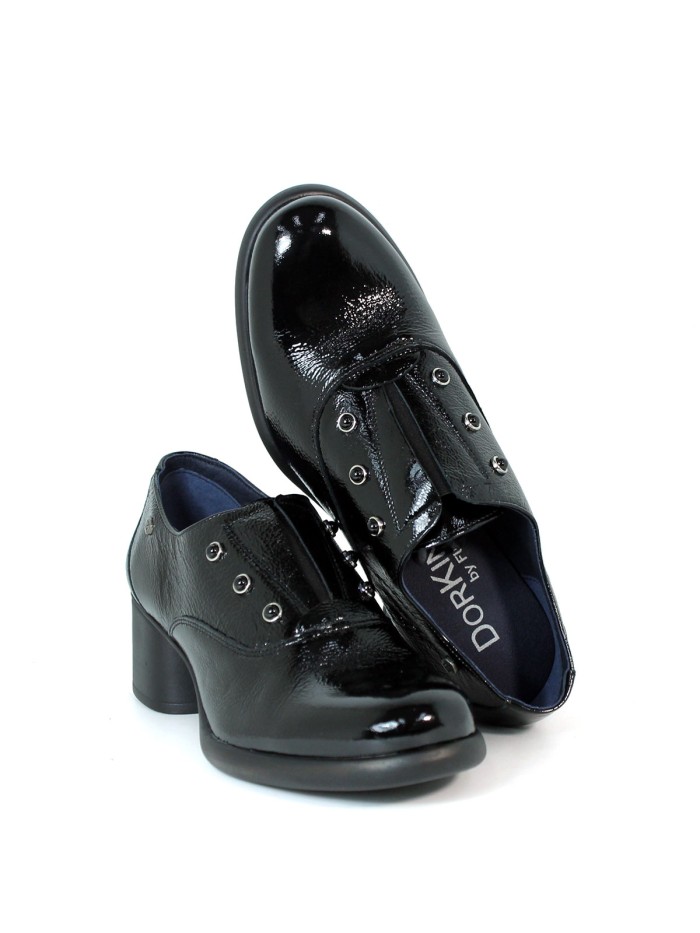 ZAPATOS NEGROS DE TACÓN EN CHAROL DORKING MACY D-9376