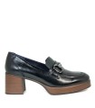 MOCASÍN NEGRO DE TACÓN DORKING CRISTEL D9155