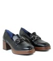 MOCASÍN NEGRO DE TACÓN DORKING CRISTEL D9155