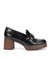 MOCASÍN NEGRO DE TACÓN DORKING CRISTEL D9155