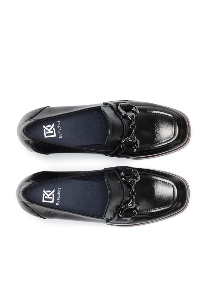 MOCASÍN NEGRO DE TACÓN DORKING CRISTEL D9155