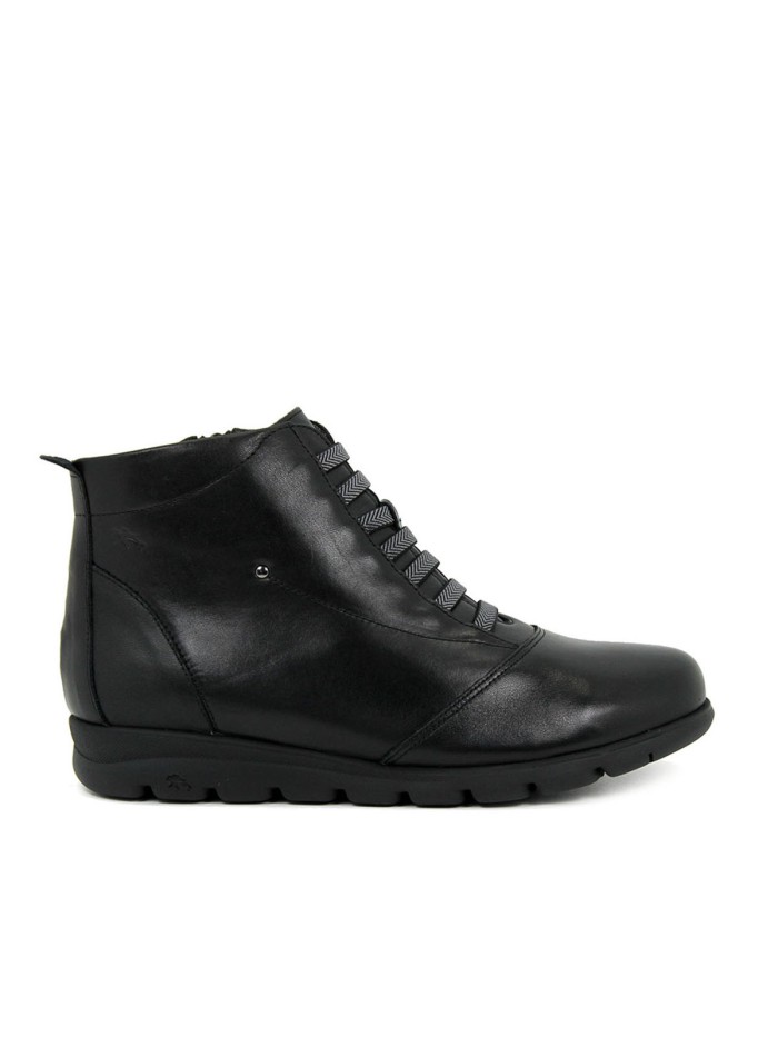 BOTINES CÓMODOS DE MUJER NEGROS FLUCHOS SUSAN F0356 NEGRO