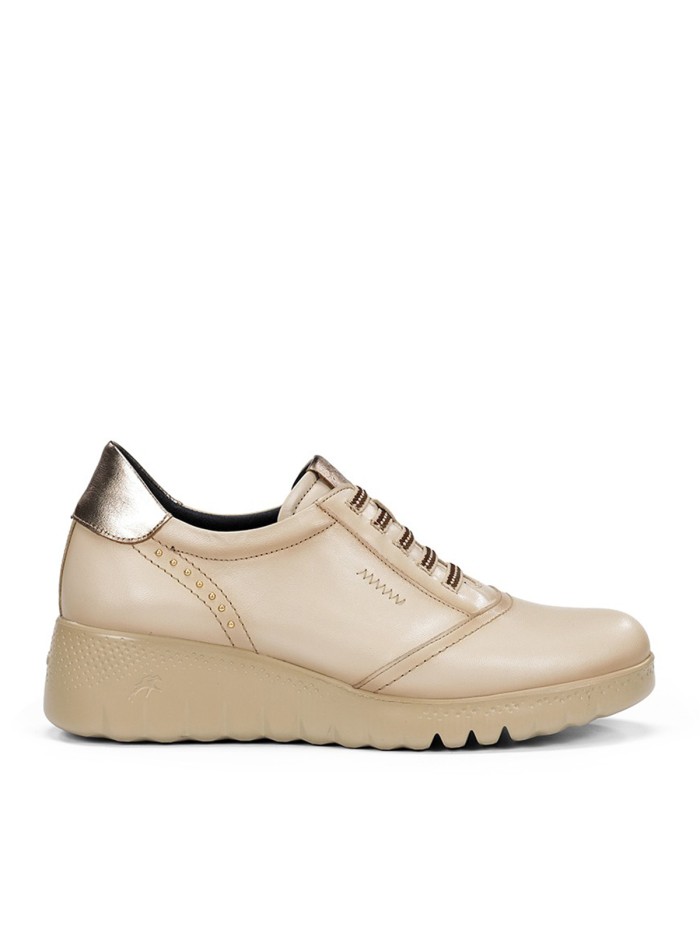 ZAPATO DEPORTIVO CON ELÁSTICOS FLUCHOS LIVE F2096 BEIGE
