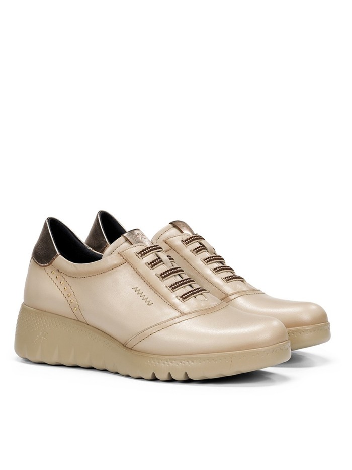 ZAPATO DEPORTIVO CON ELÁSTICOS FLUCHOS LIVE F2096 BEIGE