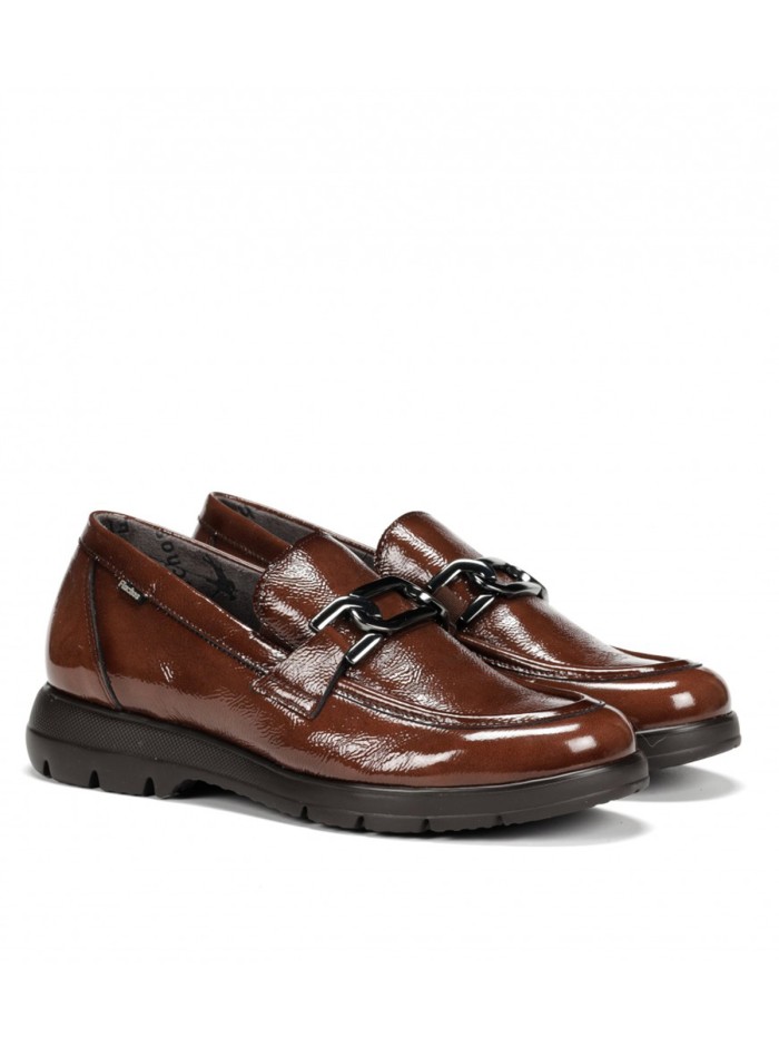 MOCASÍN DE CHAROL MARRÓN FLUCHOS GLADIS F1794