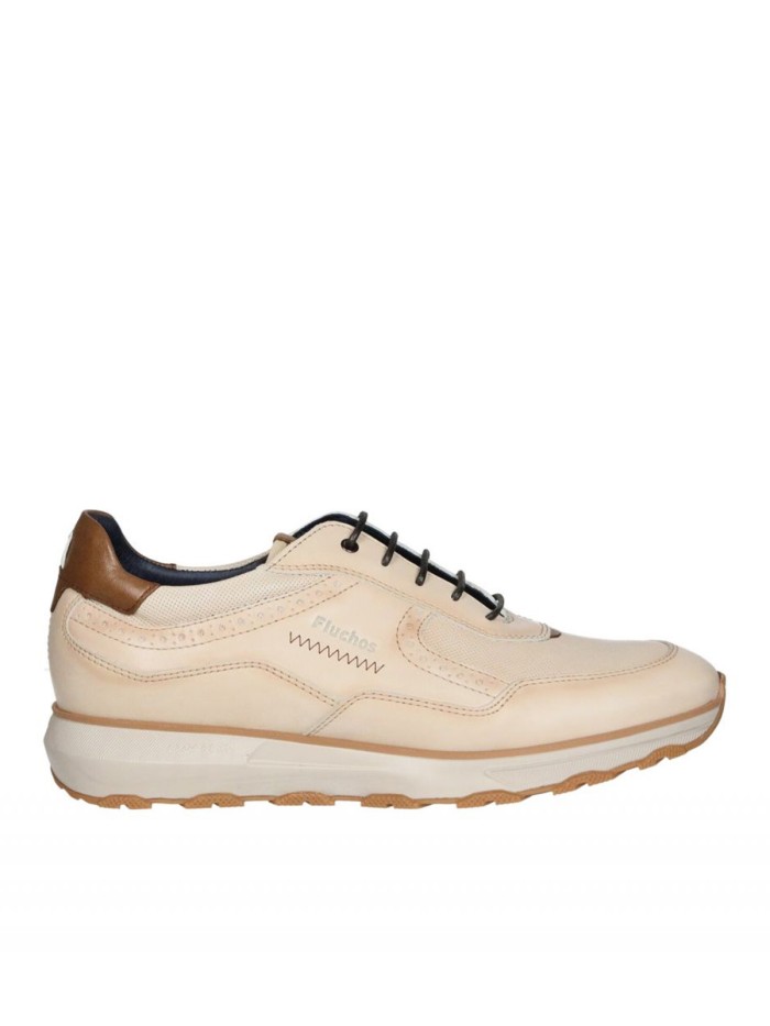 ZAPATILLAS DE PIEL PARA HOMBRE BEIGE FLUCHOS WALTER F2082