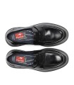 MOCASÍN NEGRO DE PIEL CON ANTIFAZ FLUCHOS LINCON F2058