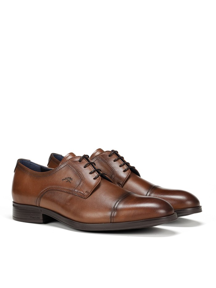 ZAPATO DE PIEL CON CORDONES MARRÓN FLUCHOS ASGARD F1885
