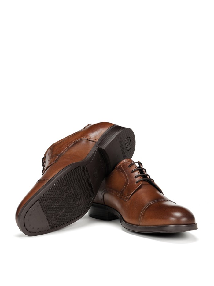 ZAPATO DE PIEL CON CORDONES MARRÓN FLUCHOS ASGARD F1885