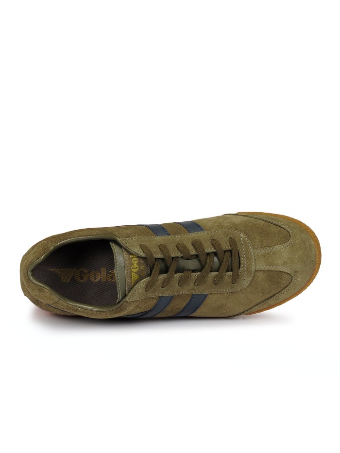 ZAPATILLAS RETRO DE HOMBRE EN PIEL DE SERRAJE GOLA HARRIER KAKI
