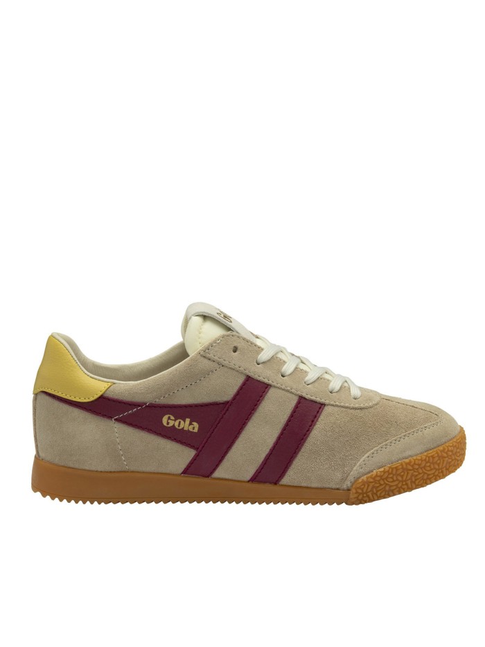 ZAPATILLAS RETRO DE MUJER GOLA ELAN LEATHER CAMEL