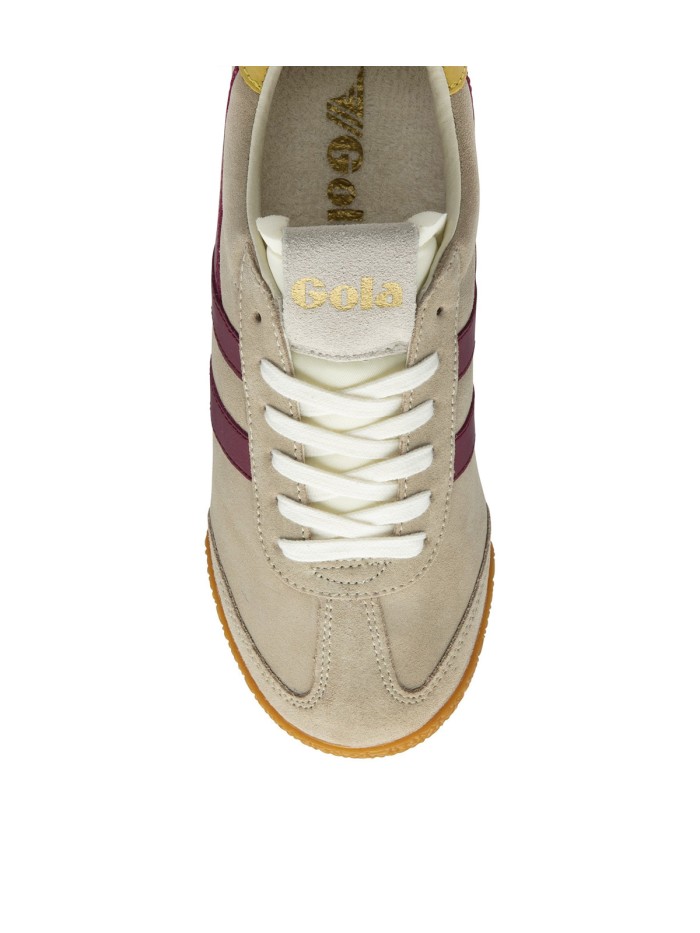 ZAPATILLAS RETRO DE MUJER GOLA ELAN LEATHER CAMEL