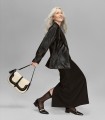 BOLSO DE HOMBRO CON TROQUELES HISPANITAS BI243536 NEGRO-BEIGE