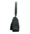 BOLSO DE HOMBRO CON TROQUELES NEGRO HISPANITAS AZUL-VERDE