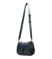 BOLSO DE HOMBRO CON TROQUELES NEGRO HISPANITAS AZUL-VERDE
