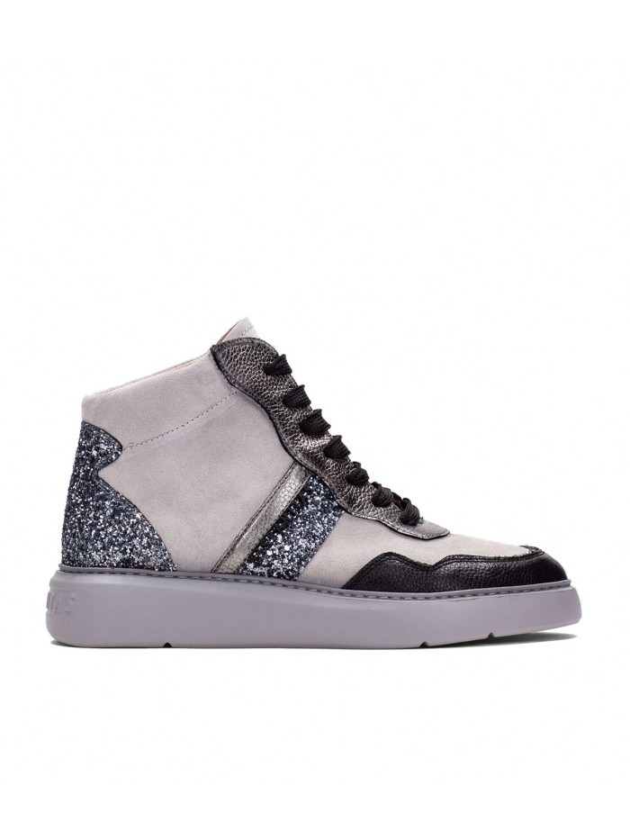 BOTINES DE CORDONES CON GLITTER HISPANITAS OCEANIA CHI243652 NEGRO