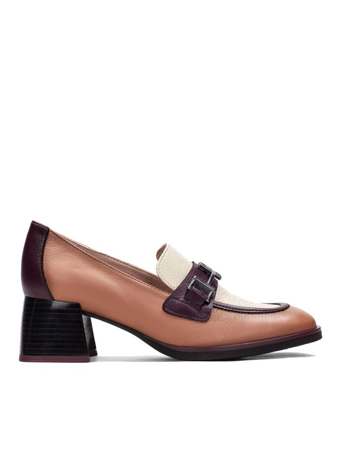 MOCASINES DE TACÓN EN PIEL HISPANITAS BEIGE MILAN CHI243550