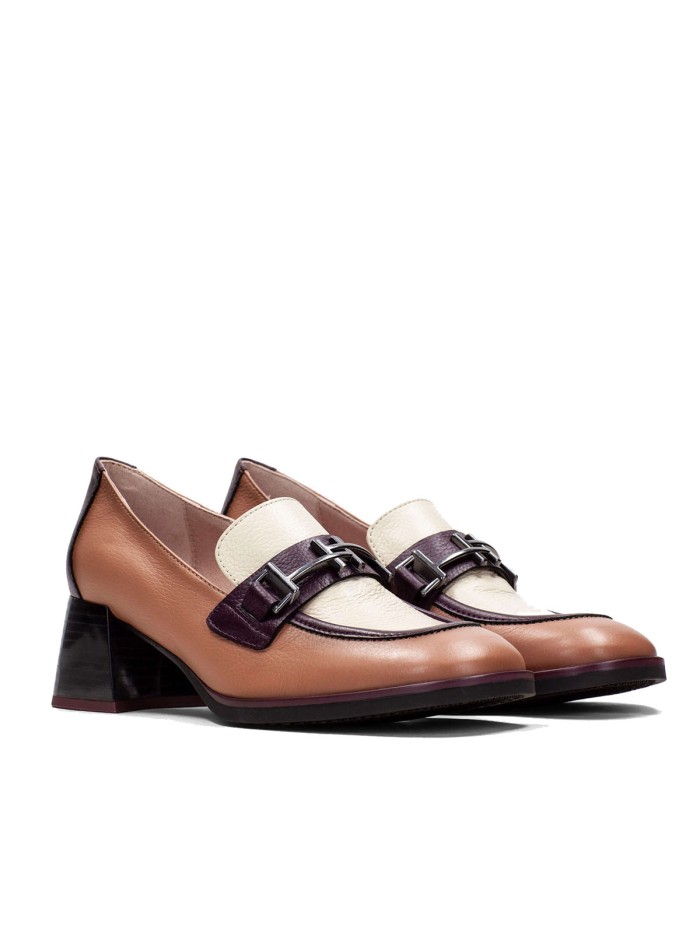 MOCASINES DE TACÓN EN PIEL HISPANITAS BEIGE MILAN CHI243550