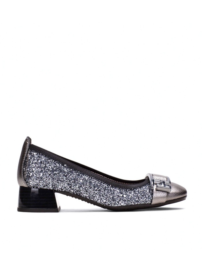 BAILARINA DE TACÓN CON GLITTER HISPANITAS MANILA HI243685 PLOMO