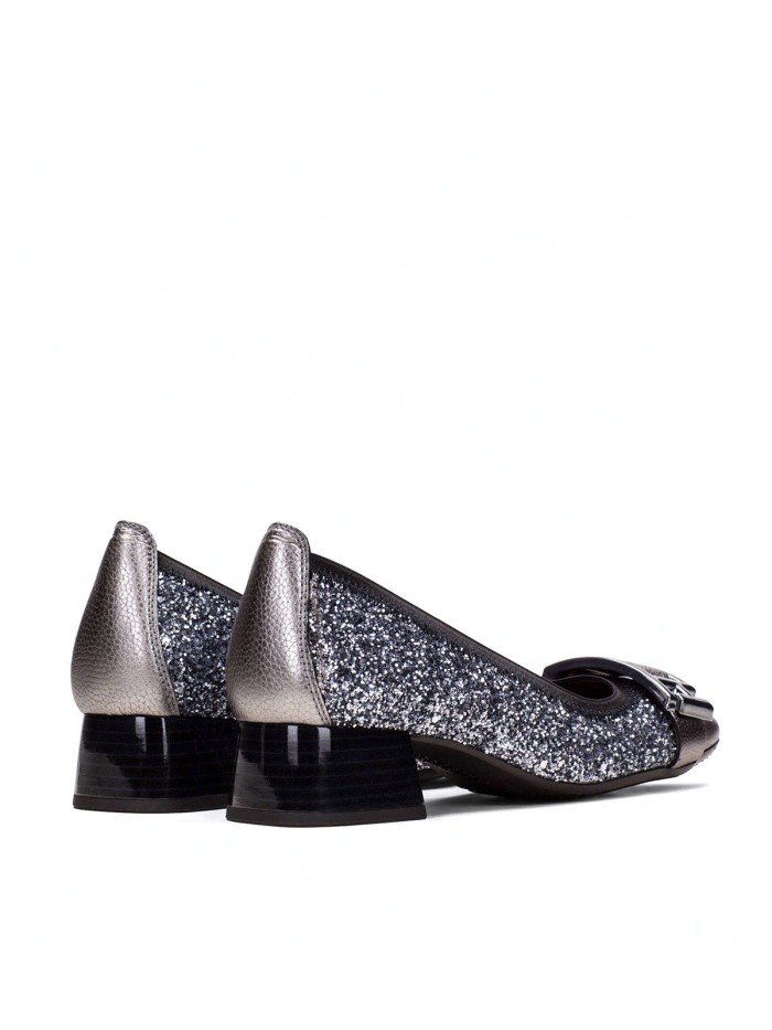 BAILARINA DE TACÓN CON GLITTER HISPANITAS MANILA HI243685 PLOMO